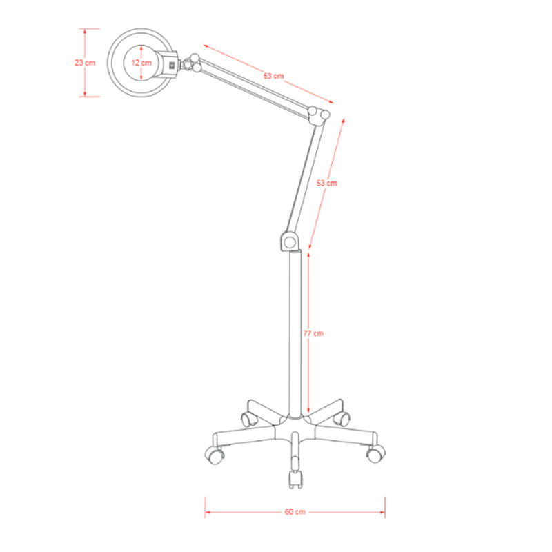 EXPAND Lampe Loupe - dimensions