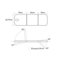 CH-2135-AR Table de Soins Hydraulique 3 plans - dimensions