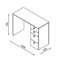 GEN Table de Manucure - Chêne - dimensions - Malys Equipements