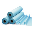 Draps d'examen plastifiés bleus - 12 rouleaux - 50m x 38cm