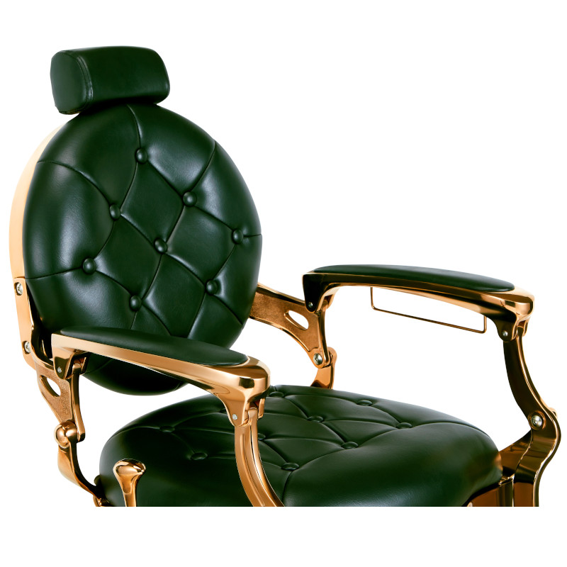 BARTON AMBRE Fauteuil Barbier detail assise - Malys Equipements