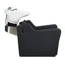 YANNIK B Bac Shampoing Relax - vasque blanche profil - Malys Equipements