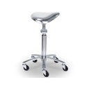 TWIN S Argent Tabouret Esthétique sur roulettes  - Mobilier esthétique - Malys Equipements