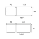 C3290K Table fixe 2 plans en bois Ecopostural - Dimensions - Malys Equipements