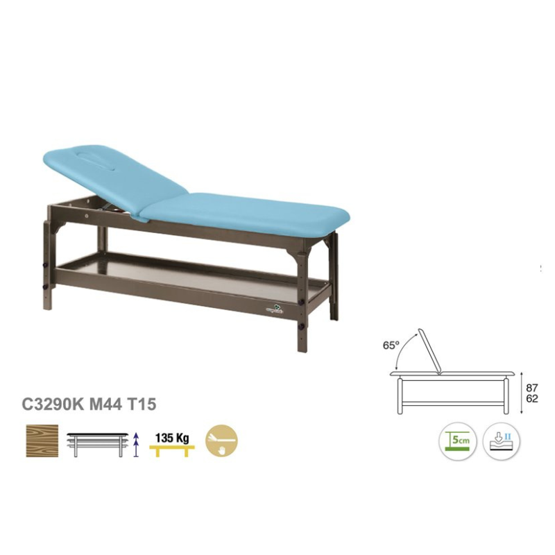 C3290K Table fixe 2 plans en bois Ecopostural- Caractéristiques - Malys Equipements