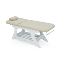 SEBIK Table de Soins Esthétiques et de Massage SPA en Bois - Position Allongée - Couleur crème - mobilier esthetique - meuble esthetique - Malys Equipements