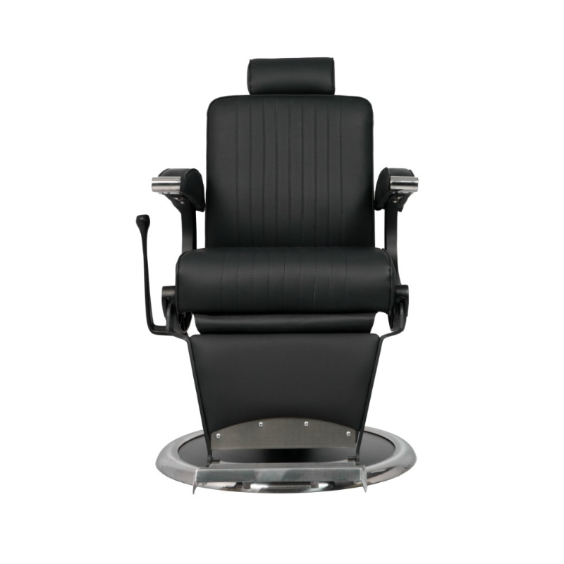 OSCAR BLACK Fauteuil Barbier - face - Mobilier Barbier - Meuble Barbier - Malys Equipements