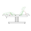 DALIA 3 Table de Soins Esthétique et Massage SPA Électrique - Dimensions Réglage Hauteur Dossier, Siège et Repose-pieds - Malys Equipements