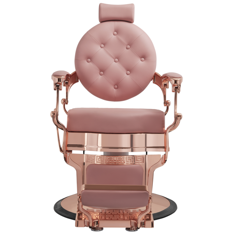 ARCHIE ROSE ROSE Fauteuil Barbier -  vue de face - mobilier barbier - malys equipements