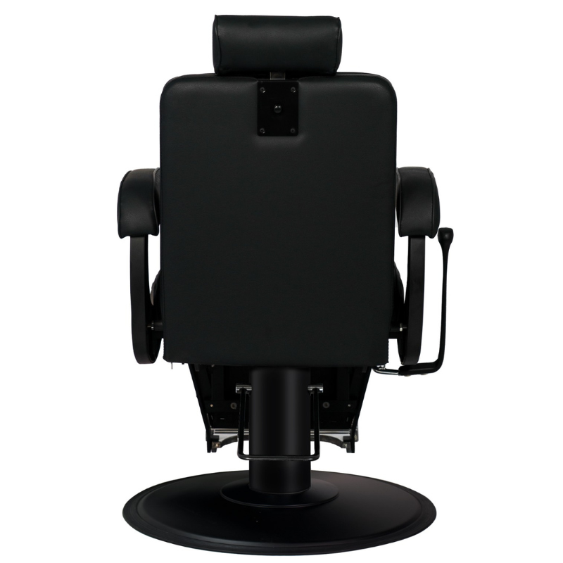MUSTANG Fauteuil Barbier - Vue de dos - mobilier barbershop - mobilier barbier - meuble barbier - Malys equipements