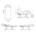 AMBRA Table de Soins Chauffante - dimensions - mobilier esthétique - malys equipements