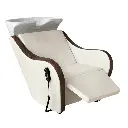 SHUTTLE Bac shampoing (Confort_ Standard, Couleurs revêtement_ 200 Imitation cuir alvéolé noir brillant, Couleur de la vasque_ Vasque Blanche).webp