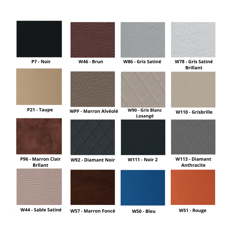 GLOBE Fauteuil Coiffure - nuancier 3 - Palette de Couleurs - Malys Equipements