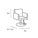 Dimensions fauteuil barbier RAY