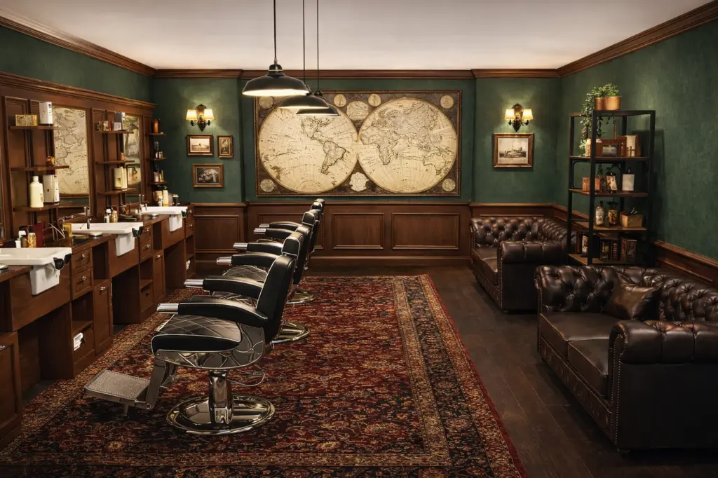 JULES BR Meuble barbier - Ambiance Barbershop - Malys Equipements