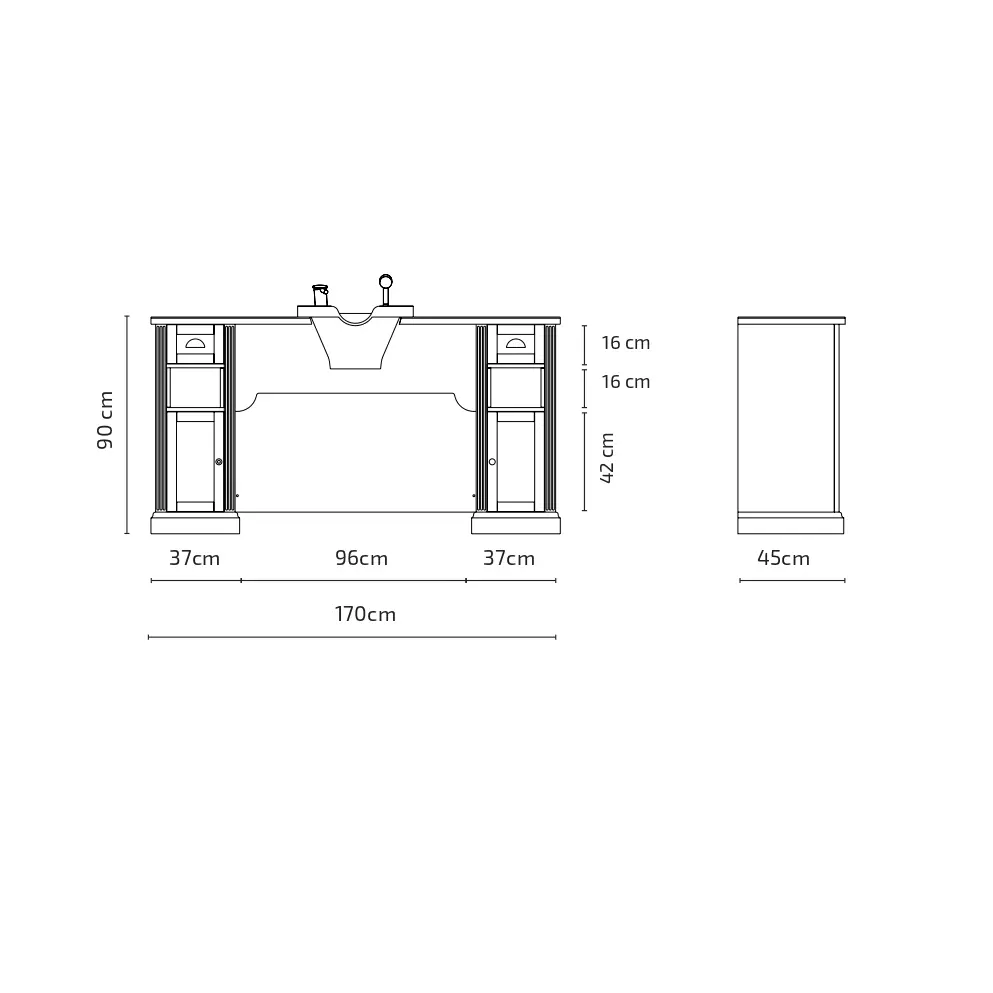 WILLIAM 5B - Coiffeuse Meuble Barbier.webp