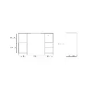 OKE 3 B Meuble de coiffure - Bois foncé.webp