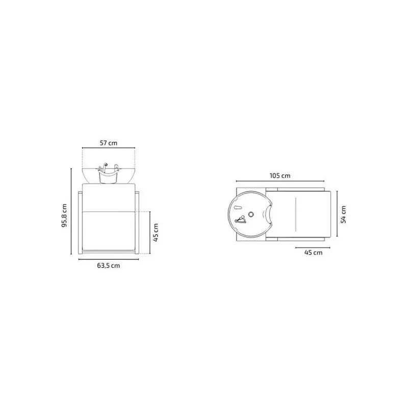 E-BASIL B Relax Electrique Bac shampoing - bois.webp