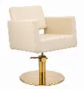 Braid Fauteuil de coiffure Creme avec base DOREE Malys equipements