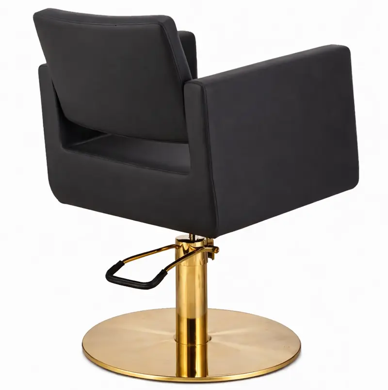 Braid Fauteuil de Coiffure Noir avec base Dorée Malys Equipements