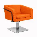 EGAN B Fauteuil coiffure Orange 18 Base carrée inox.webp