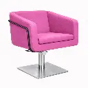 EGAN B Fauteuil coiffure Rose 16 Base Carrée Inox.webp