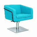 EGAN B Fauteuil coiffure Bleu 12 Base Carré Inox.webp