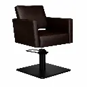 DORA Fauteuil coiffure Brun 06  Base Carrée Noire.webp
