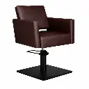 DORA Fauteuil coiffure Bordeaux Foncé 05  Base Carrée Noire.webp