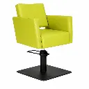 DORA Fauteuil coiffure Vert 11 Base Carrée Noire.webp