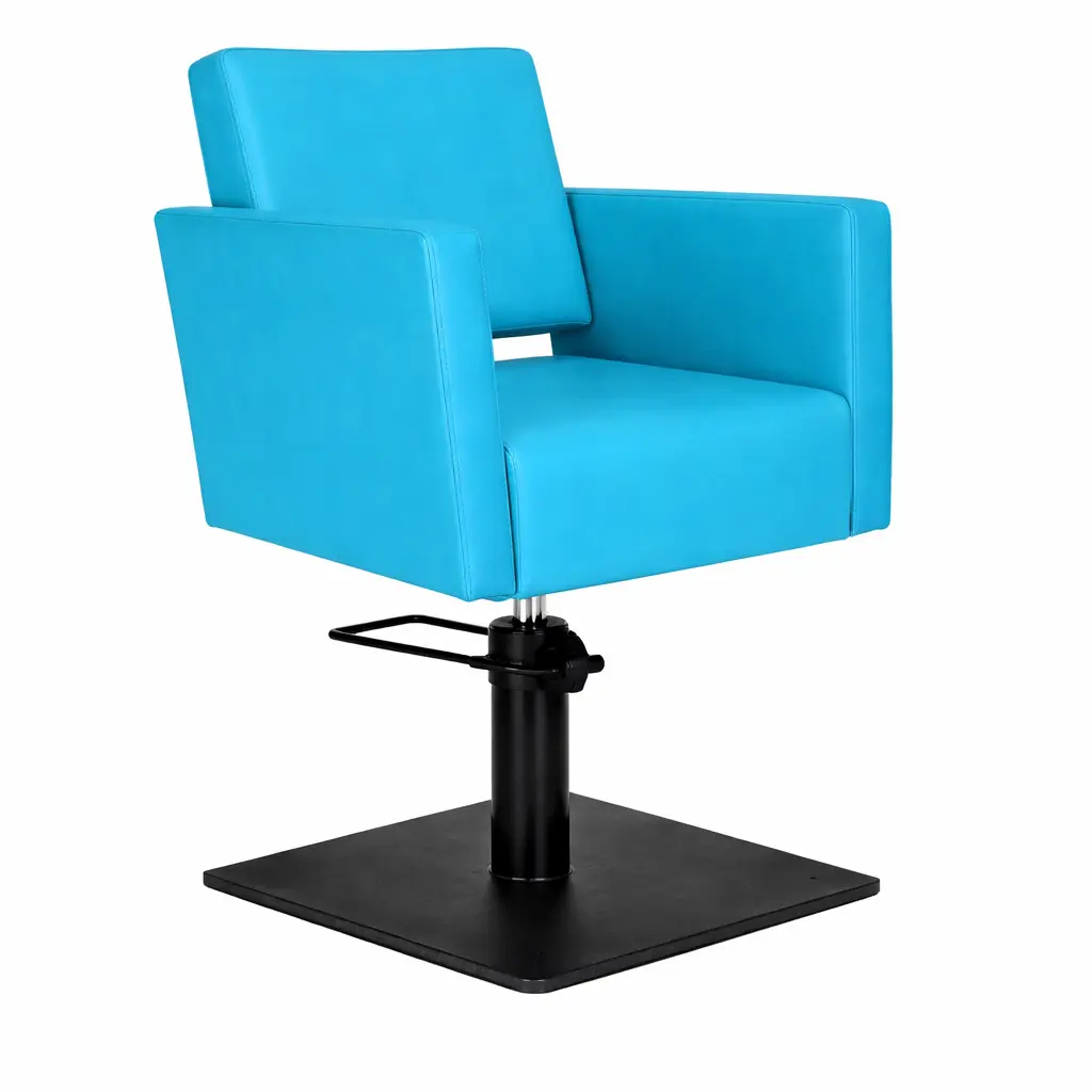 DORA Fauteuil coiffure Bleu 12 Base Carrée Noire.webp