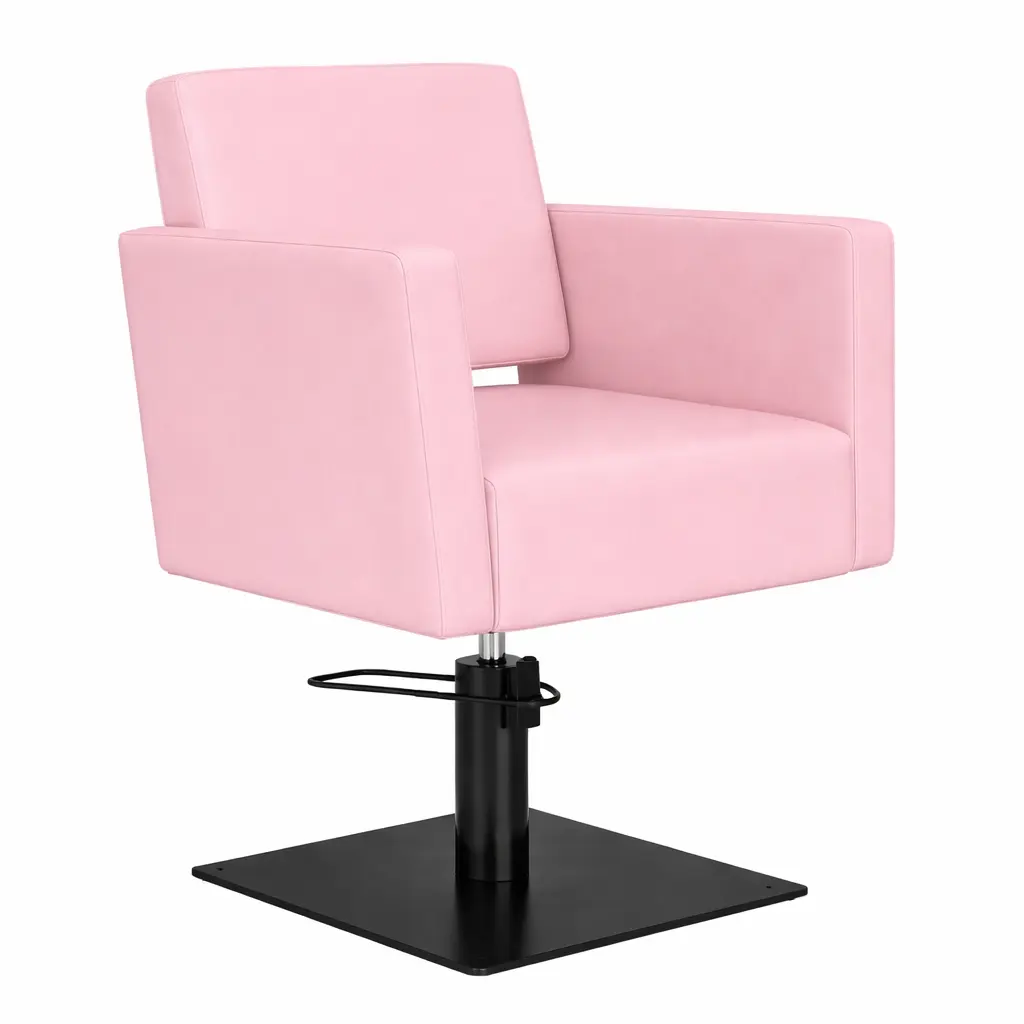 DORA Fauteuil coiffure Rose Pale 15Base Carrée Noire.webp