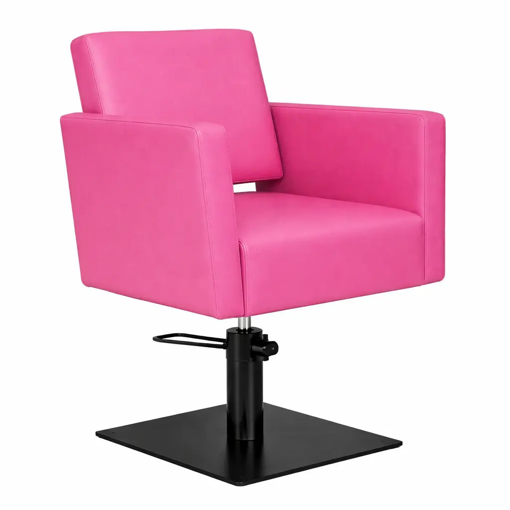 DORA Fauteuil coiffure Rose 16 Base Carrée Noire.webp
