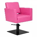 DORA Fauteuil coiffure Rose 16 Base Carrée Noire.webp