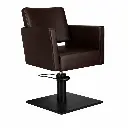 DORA Fauteuil coiffure Brun 06  Base Carrée Noire.webp