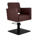 DORA Fauteuil coiffure Prune  05 - Base Carrée Noire.webp