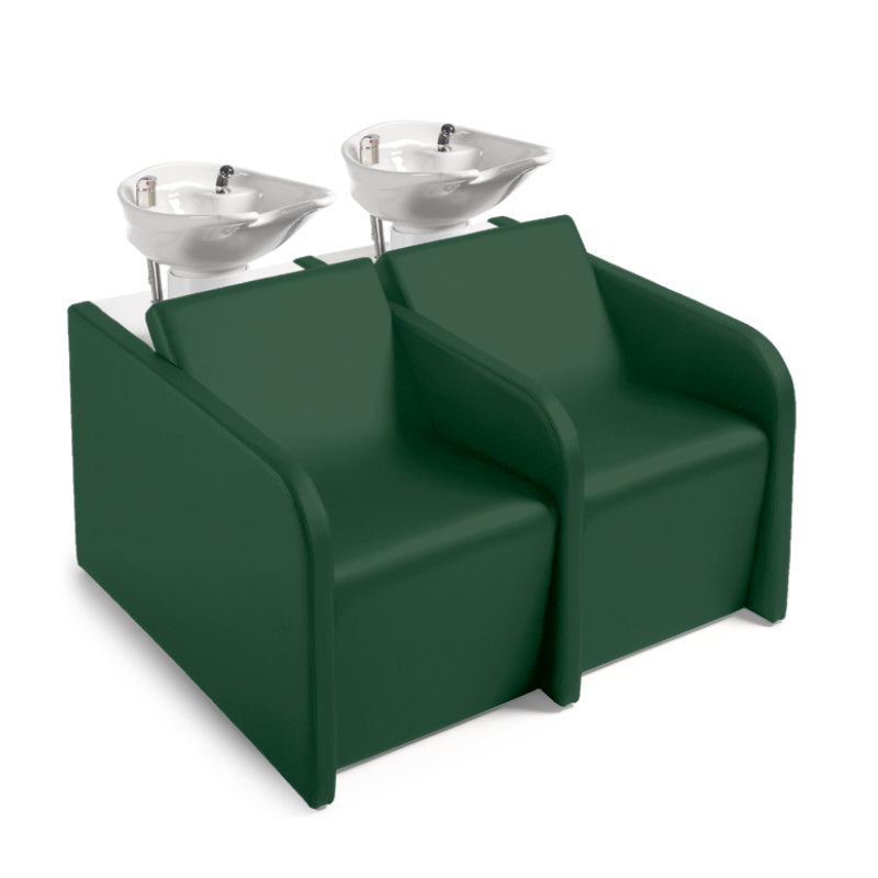 JIN 2 MASSAGE Bac shampoing Vert - vasque blanche - Malys Equipements