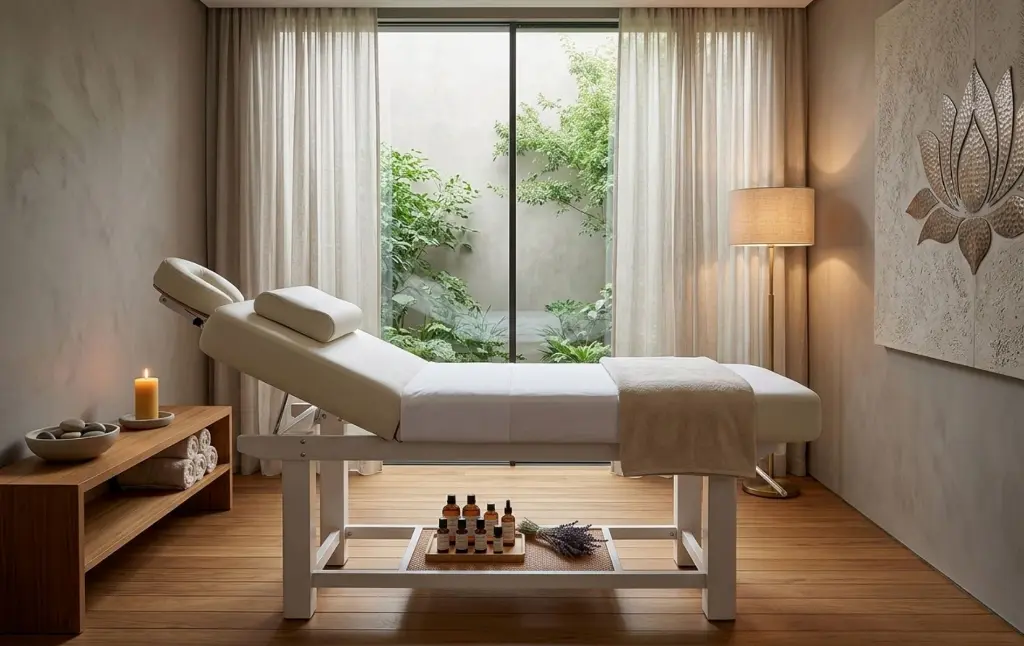 OPAL White Table de massage avec Têtière.webp