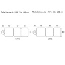 C6203 Table électrique 3 plans Ecopostural - dimensions 2 - Malys Equipements