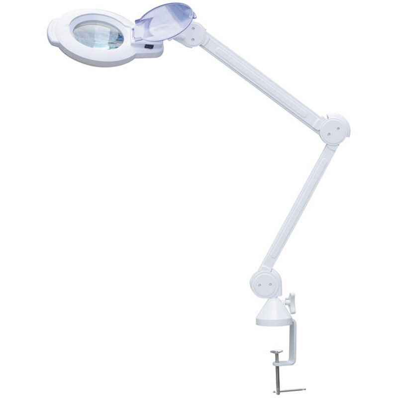 Lampe loupe à diodes LED MAULviso – MAUL: longueur bras 310 mm, avec pied