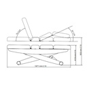 Table de massage et soins esthétiques CYX - schéma - Malys Equipements