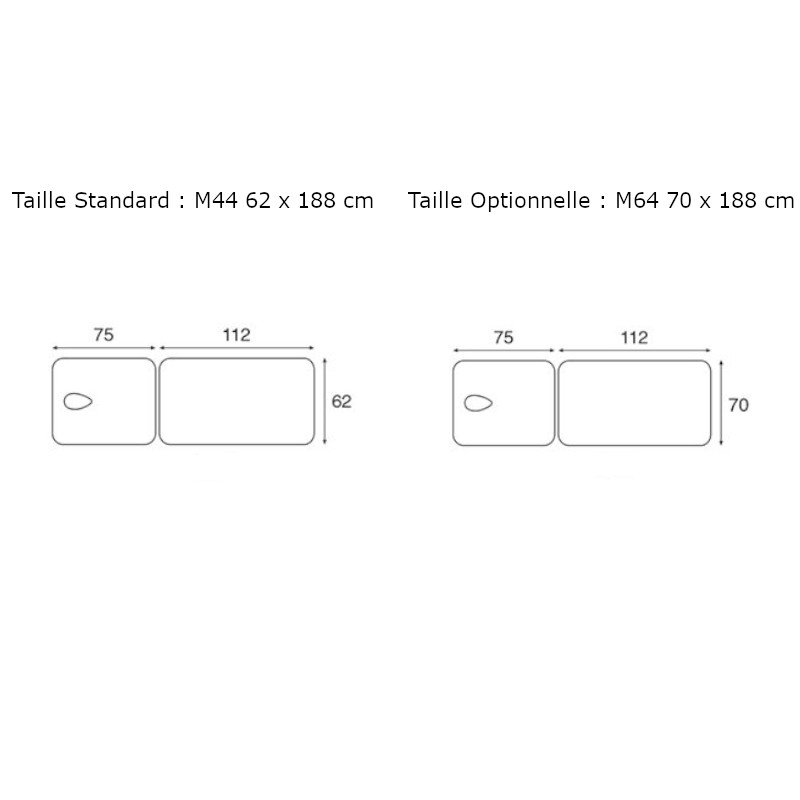 C4592 Table fixe 2 plans Ecopostural - schéma 2 - Malys Equipements