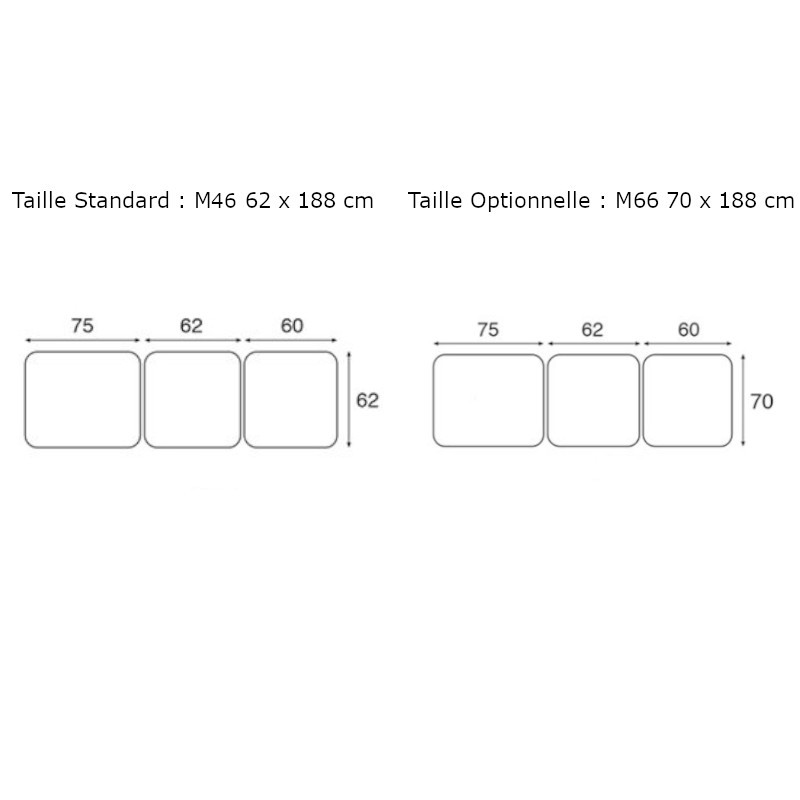 C3229 Table fixe 3 plans en bois Ecopostural - Schéma 2 - Malys Equipements