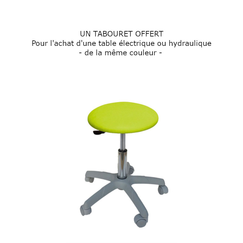 C5533 Table de massage électrique 2 plans Ecopostural - tabouret - Malys Equipements