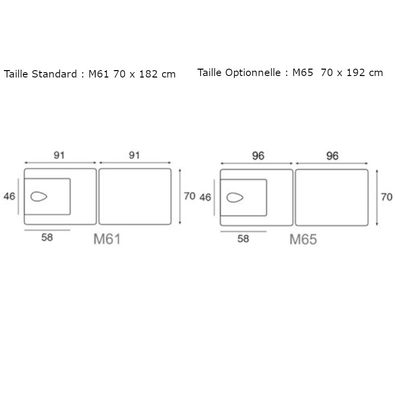 C3310 Table pliante 2 plans Ecopostural - schéma - Malys Equipements