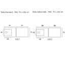 C3309 Table pliante 2 plans Ecopostural - schéma - Malys Equipements
