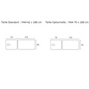 C3723 Table hydraulique 2 plans Ecopostural - dimensions - Malys Equipements