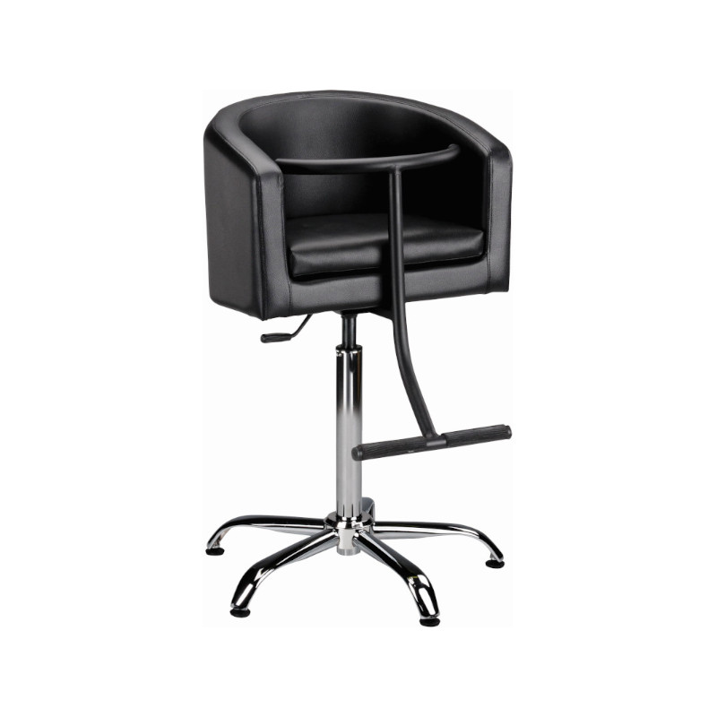 KID Fauteuil Coiffure - noir - base chrome - Malys Equipements