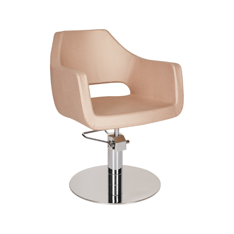 MAREA Fauteuil coiffure - base ronde - sable satiné - Malys Equipements