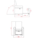 PIRA Fauteuil Pédicure & SPA - dimensions - Malys Equipements